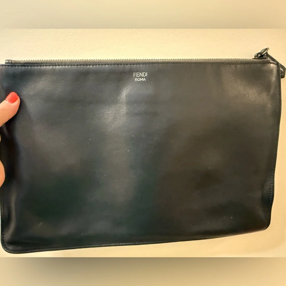 *Rare* Fendi Monster Leather Black Clutch - Picture 2 of 4